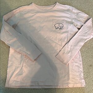 Ivory Ella Light Pink Long Sleeve Tee with Elephant Pocket